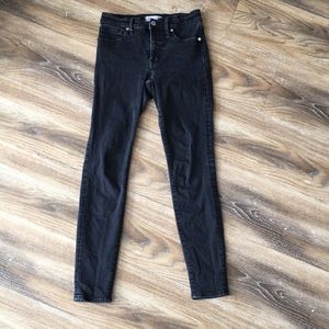 Madewell 9” High Riser Black Skinny Jeans